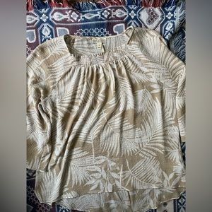 Brown Flowy Blouse